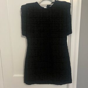 Zara Black Textured Mini Dress